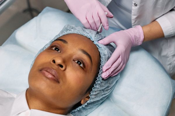 Professional dermal filler injection treatment