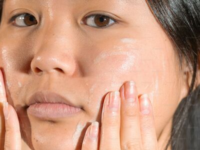 Chemical peel recovery process showing skin healing stages
