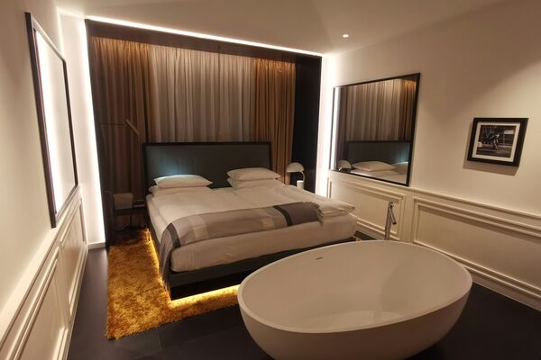 Destination spa resort with wellness retreat setting surrounded by nature