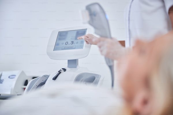 Medical aesthetic device in modern treatment clinic