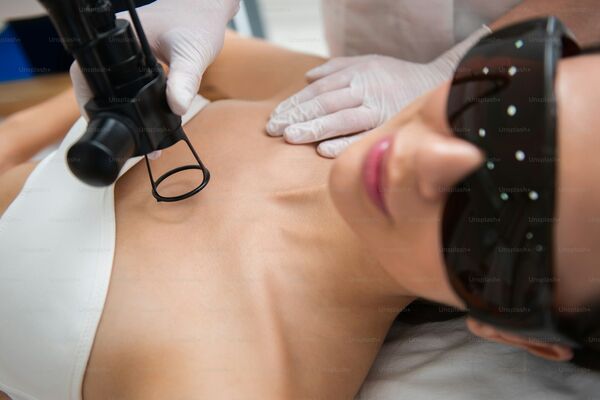 Radiofrequency skin tightening on face for collagen boost