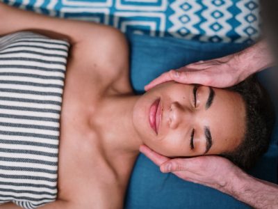 Professional facial massage treatment