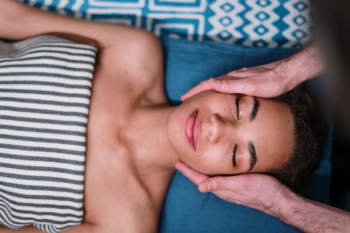 Professional facial massage treatment